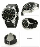 Casio marlin diving men's watch mdv-106-1a black dial 44mm rubber strap 200m water resist casio marlin mdv-106-1a men's diving watch black dial 44mm rubber strap 200m water resist