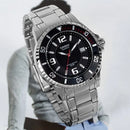 Casio men's diving watch mtd-1053d-1a dial black steel strap 200m water resist