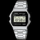 Casio Classic Retro Digital Watch A158WEA-1EF Black - Stainless Steel Bracelet Watch with Date Display, Waterproof and Multifunctional Features, perfect for men looking for a stylish and durable timepiece.