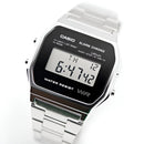 Casio Classic Retro Digital Watch A158WEA-1EF Black - Stainless Steel Bracelet Watch with Date Display, Waterproof and Multifunctional Features, perfect for men looking for a stylish and durable timepiece.