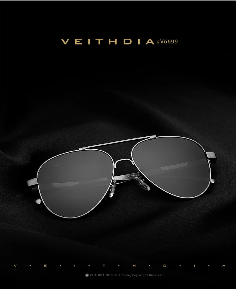 VEITHDIA Men's Sunglasses Aluminum Photochromic Women Polarized UV400 Lens Fashion Driving Outdoor Eyewear Male Sun Glasses 6699