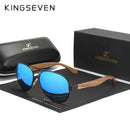 KINGSEVEN 2023 New Handmade Wood Sunglasses Polarized Men's Glasses UV400 Protection Mirror Eyewear Wooden Temples Oculos Z5518