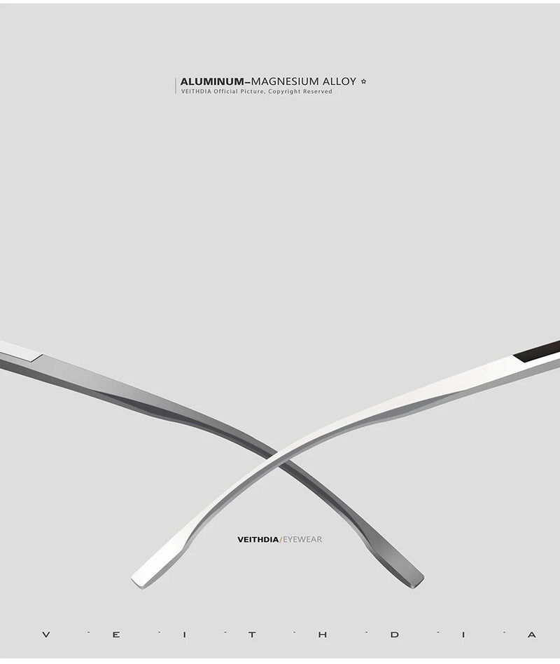 VEITHDIA Men's Sunglasses Aluminum Photochromic Women Polarized UV400 Lens Fashion Driving Outdoor Eyewear Male Sun Glasses 6699