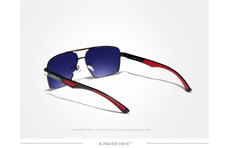 KINGSEVEN Aluminum Men's Sunglasses Polarized Lens Brand Design Temples Sun glasses Coating Mirror Glasses Oculos de sol 7719