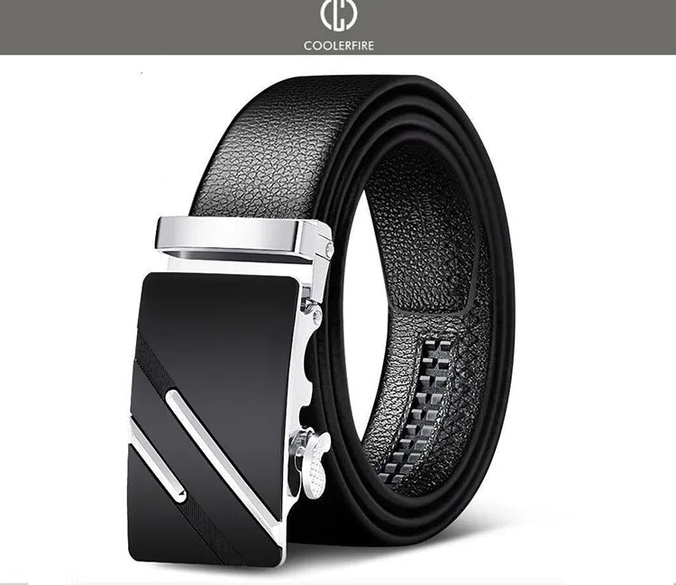 Men Belts Automatic Buckle Belt Genune Leather High Quality Belts For Men Leather Strap Casual  Buises  for Jeans
