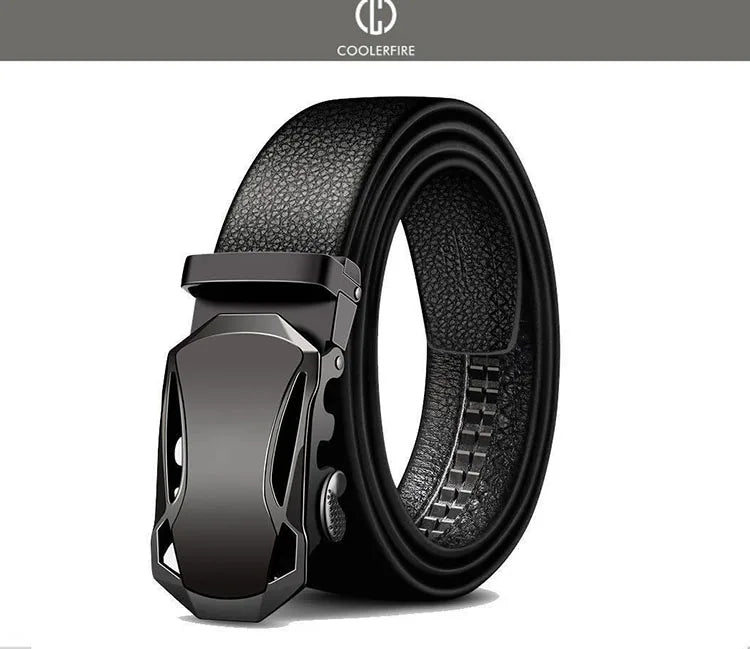 Men Belts Automatic Buckle Belt Genune Leather High Quality Belts For Men Leather Strap Casual  Buises  for Jeans