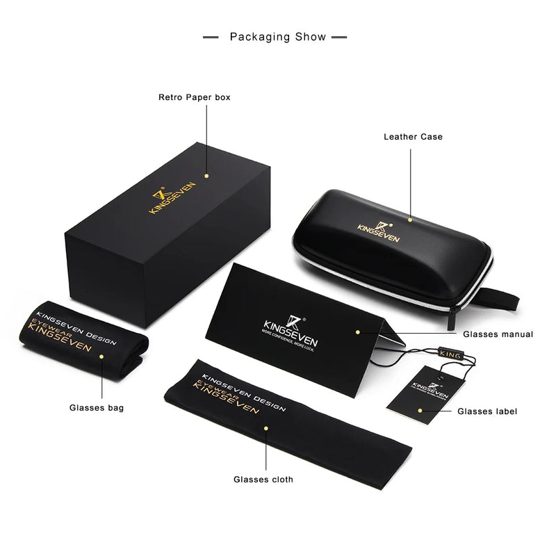 KINGSEVEN Aluminum Men's Sunglasses Polarized Lens Brand Design Temples Sun glasses Coating Mirror Glasses Oculos de sol 7719