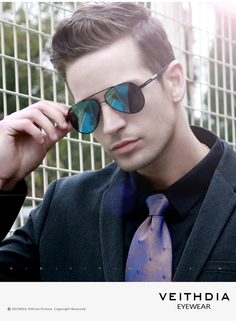 VEITHDIA Men's Sunglasses Aluminum Photochromic Women Polarized UV400 Lens Fashion Driving Outdoor Eyewear Male Sun Glasses 6699