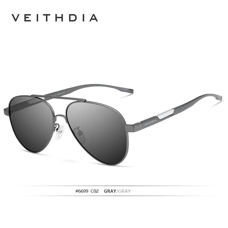 VEITHDIA Men's Sunglasses Aluminum Photochromic Women Polarized UV400 Lens Fashion Driving Outdoor Eyewear Male Sun Glasses 6699