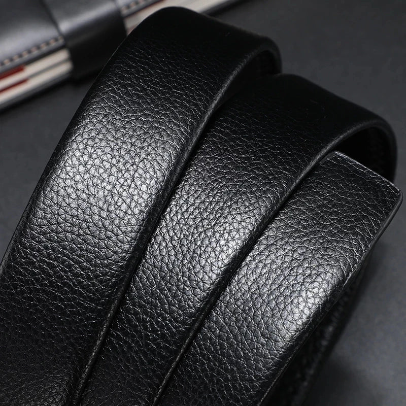 Men Belts Automatic Buckle Belt Genune Leather High Quality Belts For Men Leather Strap Casual  Buises  for Jeans