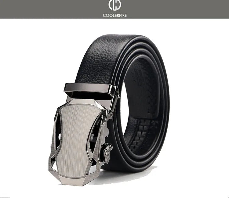 Men Belts Automatic Buckle Belt Genune Leather High Quality Belts For Men Leather Strap Casual  Buises  for Jeans