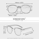 KINGSEVEN Luxury Causal Large Frame Sunglass Women Sunscreen Fashion Polarized UV400 Glasses Outdoor Driving Alloy Eyeglasses