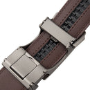 Men's High-Quality Genuine Leather Belt Adjustable Automatic Buckle Black/Brown Cuttable Ratchet Belt for Men