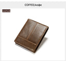 WESTAL Genuine Leather Wallet with Coin Purse RFID Wallet for Men Cardholder Money Bags