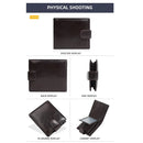 Buckle 2 Fold Wallets PU Leather Urban Recreational Style Men's Short Wallet ID Badge Holder Solid Color Male Leather Purse