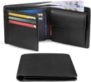Wallets Mens Slim RFID Blocking Genuine Leather with Coin Pocket  2 Banknote Compartments 10 Credit Card Holders Wallet for Men