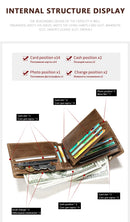 WESTAL Genuine Leather Wallet with Coin Purse RFID Wallet for Men Cardholder Money Bags