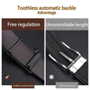 Men's Leather Belts Fashion Automatic Buckle Cowskin Male Belts Luxury Designer Black belt 105-160cm Plus Size Jeans Belt