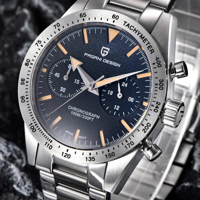2025 New PAGANI DESIGN Retro Men's Watches Luxury Chronograph Wristwatches Quartz Watch For Men AR Sapphire Waterproof Luminous
