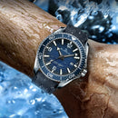 BAOFEILUN Dive Watch Wave dial Automatic Watch 300M Waterproof Ceramic bezel Date Mineral Crystal Luminous Diving