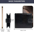 Buckle 2 Fold Wallets PU Leather Urban Recreational Style Men's Short Wallet ID Badge Holder Solid Color Male Leather Purse