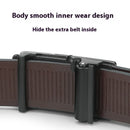 Men's Leather Belts Fashion Automatic Buckle Cowskin Male Belts Luxury Designer Black belt 105-160cm Plus Size Jeans Belt