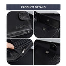 Buckle 2 Fold Wallets PU Leather Urban Recreational Style Men's Short Wallet ID Badge Holder Solid Color Male Leather Purse