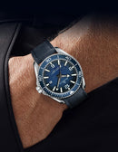 BAOFEILUN Dive Watch Wave dial Automatic Watch 300M Waterproof Ceramic bezel Date Mineral Crystal Luminous Diving