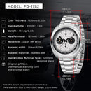 PAGANI DESIGN 2025 New Panda Dial Men Watches Luxury Quartz Watch For Men Japan VK63 Sport Chronograph Sapphire glass Wristwatch