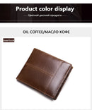 WESTAL Genuine Leather Wallet with Coin Purse RFID Wallet for Men Cardholder Money Bags