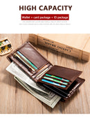 WESTAL Genuine Leather Wallet with Coin Purse RFID Wallet for Men Cardholder Money Bags