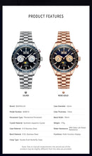 BAOFEILUN Moonwatch Style Men Automatic Watches 42mm Stainless Steel Galaxy Dial Sapphire crystal 5ATM Full Calendar Luxury Gift