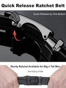 Men's High-Quality Genuine Leather Belt Adjustable Automatic Buckle Black/Brown Cuttable Ratchet Belt for Men