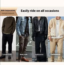 Men's High-Quality Genuine Leather Belt Adjustable Automatic Buckle Black/Brown Cuttable Ratchet Belt for Men