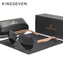 KINGSEVEN 2023 New Handmade Wood Sunglasses Polarized Men's Glasses UV400 Protection Mirror Eyewear Wooden Temples Oculos Z5518