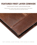 WESTAL Genuine Leather Wallet with Coin Purse RFID Wallet for Men Cardholder Money Bags