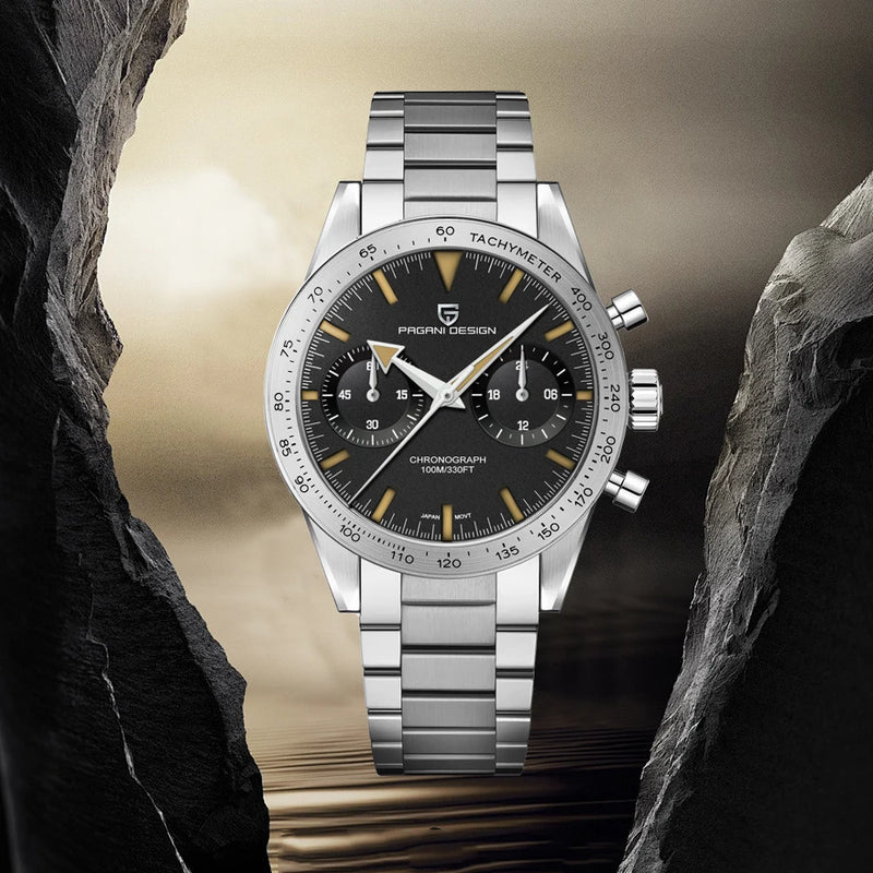 2025 New PAGANI DESIGN Retro Men's Watches Luxury Chronograph Wristwatches Quartz Watch For Men AR Sapphire Waterproof Luminous