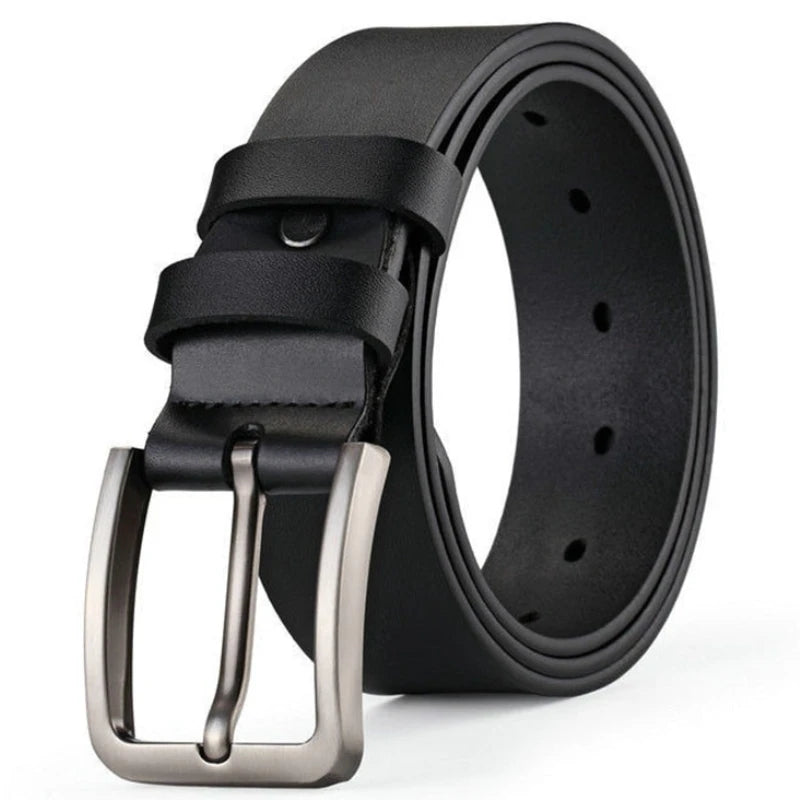 New Business Leisure Men's Alloy Square Pin Buckle Belts Male Famous Brand Luxury Designer Pu Leather Jeans Belts for Men