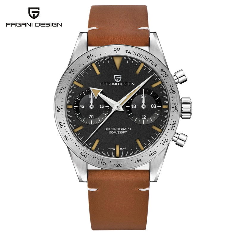 2025 New PAGANI DESIGN Retro Men's Watches Luxury Chronograph Wristwatches Quartz Watch For Men AR Sapphire Waterproof Luminous