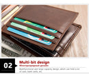 WESTAL Genuine Leather Wallet with Coin Purse RFID Wallet for Men Cardholder Money Bags