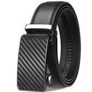 Men's High-Quality Genuine Leather Belt Adjustable Automatic Buckle Black/Brown Cuttable Ratchet Belt for Men