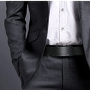 Men's Leather Belts Fashion Automatic Buckle Cowskin Male Belts Luxury Designer Black belt 105-160cm Plus Size Jeans Belt