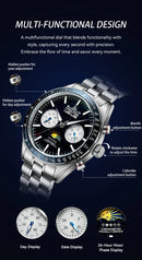 BAOFEILUN Moonwatch Style Men Automatic Watches 42mm Stainless Steel Galaxy Dial Sapphire crystal 5ATM Full Calendar Luxury Gift
