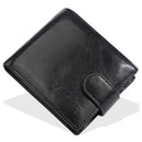 Buckle 2 Fold Wallets PU Leather Urban Recreational Style Men's Short Wallet ID Badge Holder Solid Color Male Leather Purse