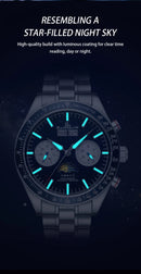 BAOFEILUN Moonwatch Style Men Automatic Watches 42mm Stainless Steel Galaxy Dial Sapphire crystal 5ATM Full Calendar Luxury Gift